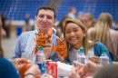 UNH seniors celebrating their impending graduation with classmates over lobster in the rough 