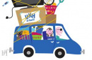 cartoon of UNH Move in family