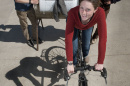 bicycle powered washing machine created by UNH students