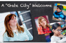 gate city paricipat with students on poster