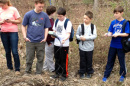 oyster river middle schoolers at river's edge