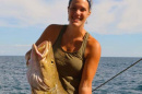 sarah vanhorn with cod fish