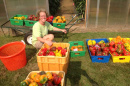 UNH's Becky Sideman with peppers