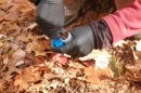 gathering a soil sample