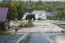 Flooded road in New Hampshire town