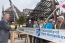 COLA Dean Ken Fuld at Ham Smith topping off ceremony, UNH
