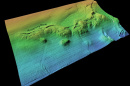 multicolored image of seafloor feature