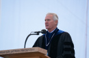UNH President Mark Huddleston speaking at Commencement 2017