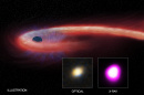 a black hole eating a dying star