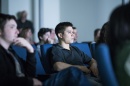 Students watching films