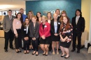 students and dean group at Brodeur Partners