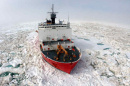 Icebreaker Healy in Arctic