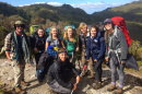 EcoQuest participants on a hike in New Zealand.