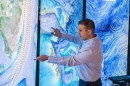 Erol Aygar conducts data visualization research at the Center for Coastal and Ocean Mapping in Durham
