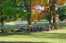 UNH class on lawn