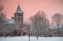 UNH Thompson Hall at sunset