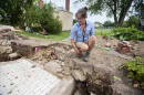 Alix Martin at excavation site