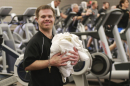 Justin Bainbridge working at the Prairie Life Fitness Center in Omaha, Nebraska (Photo: Nati Harnik/AP)