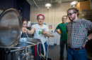 students in UNH's new brewing program