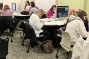 students working in media lab