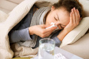 image of person at home with a cold