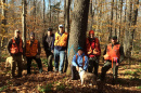 UNH alumna Wendy Weisiger with others on a harvest site walk