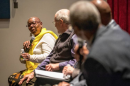 Panelist Brenda Lett speaks during a forum following a screening of “I Am Not Your Negro” at Red River Theatres in Concord on Wednesday.