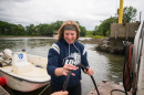 A UNH student conducting research 