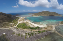 an aerial photo of the British Virgin Islands