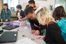 Students in the East Rochester School use LittleBits to design their own inventions