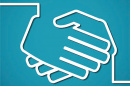 Hands shaking illustration