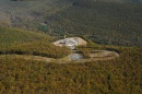 EXAMPLE OF A FRACKING INDUSTRIAL SITE USED FOR SHALE NATURAL GAS ENERGY DEVELOPMENT (SGD) IN RURAL PENNSYLVANIA.