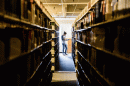 An interior view of UNH's library 