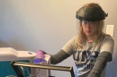 Student conducting research on ultraviolet light use for COVID-19