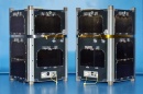 Two CubeSats designed by UNH researchers.