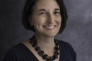 Headshot of researcher Serita Frey, wearing a dark t-shirt and a necklace