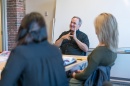 ASL/English Interpreting Professor Jack Hoza signing with students