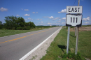 Empty highway 111 in rural America