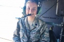 Virginia Walsh ’21 sitting inside plane