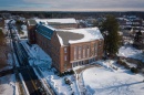 Paul College in snow