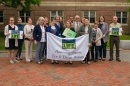 People posing with donate life banner