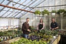 Owners in greenhouse