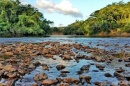 A photo of a tropical watershed system