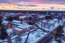 Campus aerial in winter
