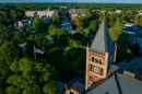 Thompson Hall aerial in summer