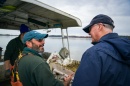 President Dean speaks to Brian Gennaco, who started Virgin Oyster Co.