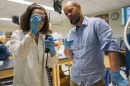 Stuart Grandy (right) in his lab