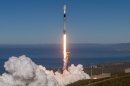 Falcon 9 rocket lifts off from Vandenberg Air Force Base.