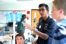UNH engineering student and president of the UNH chapter of the National Society for Black Engineers Siddharth Nigam at Greenland Central School