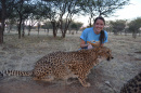 Alicia Walsh with cheetah